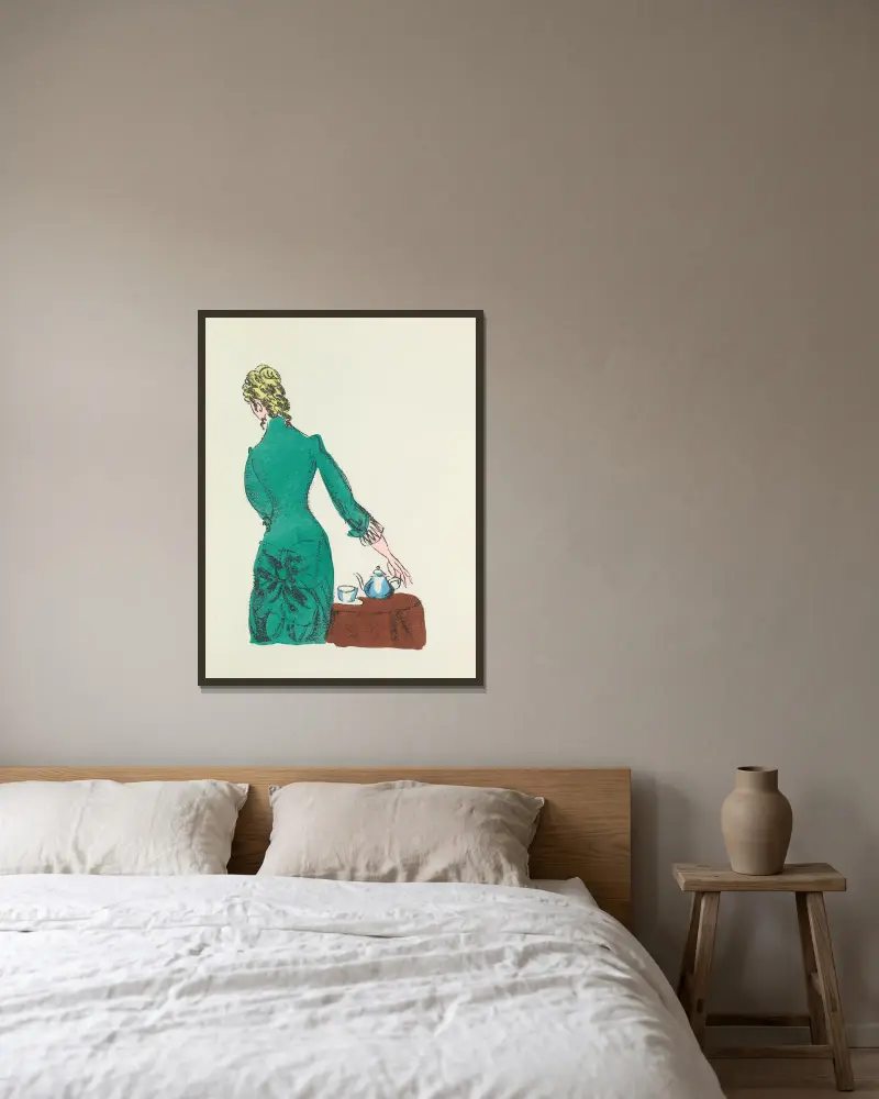 Madrigaux, Platte 21 von Raoul Dufy gerahmt an einer Wand