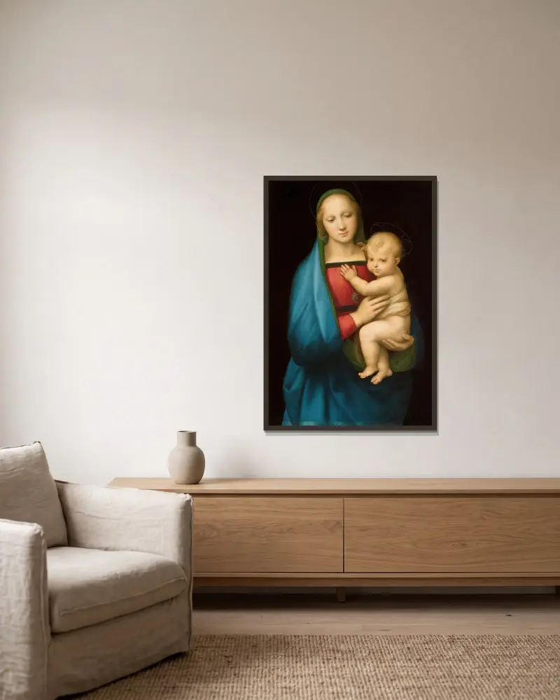 Madonna del Granduca, Raphael w ramie na ścianie
