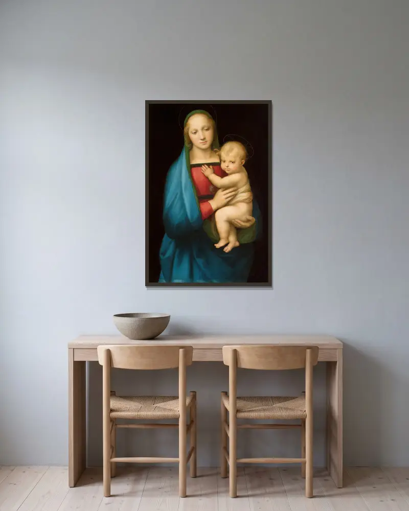 Madonna del Granduca, Raphael w ramie na ścianie