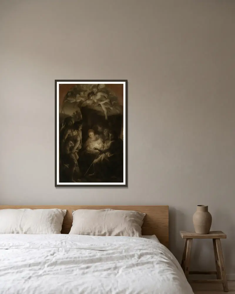 Pokłon pasterzy, Anton Raphael Mengs w ramie na ścianie
