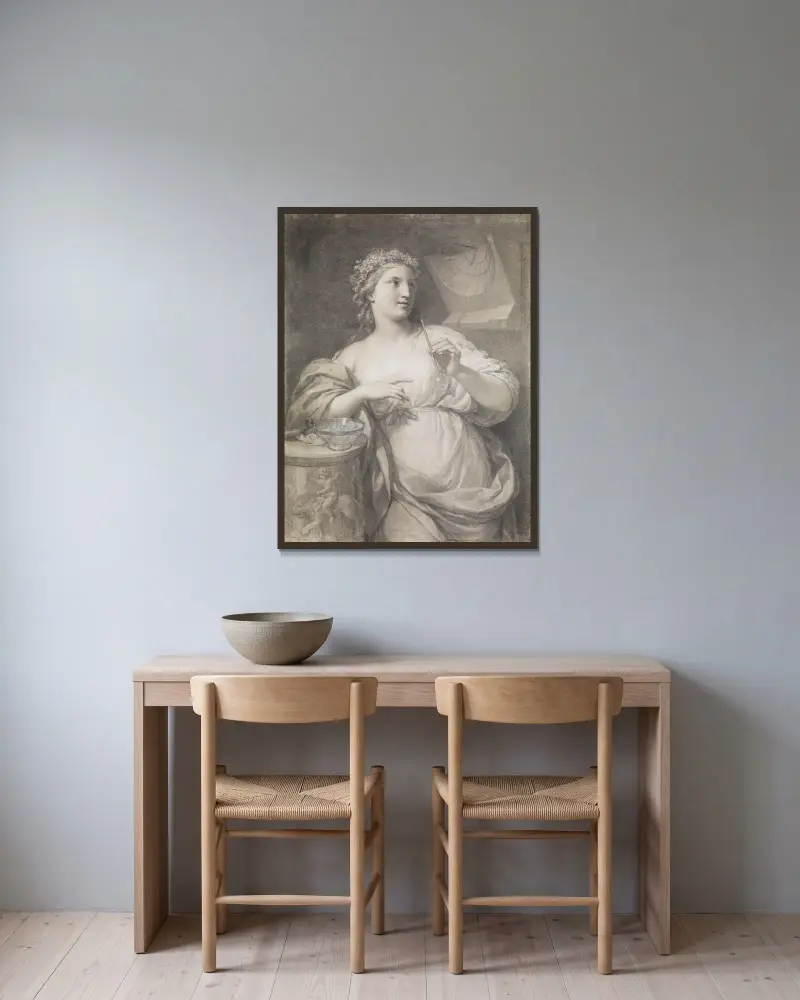 Griechische Tänzerin, Anton Raphael Mengs v rámu na stěně
