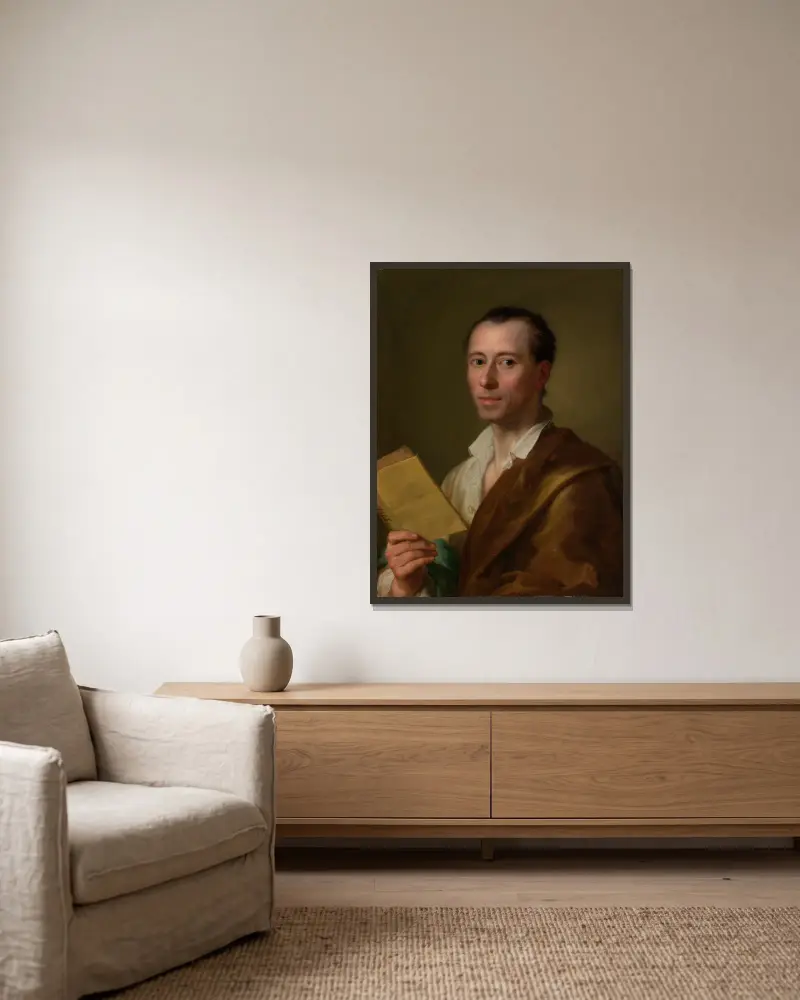 Johann Joachim Winckelmann (1717–1768), Anton Raphael Mengs w ramie na ścianie