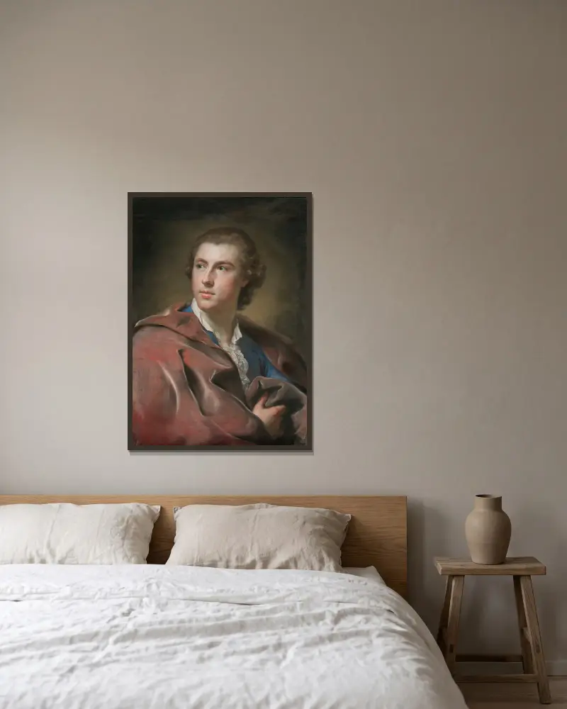Porträtt av William Burton Conyngham av Anton Raphael Mengs inramad på en vägg