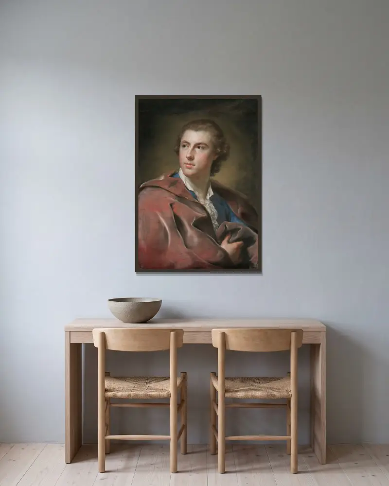 Porträtt av William Burton Conyngham av Anton Raphael Mengs inramad på en vägg