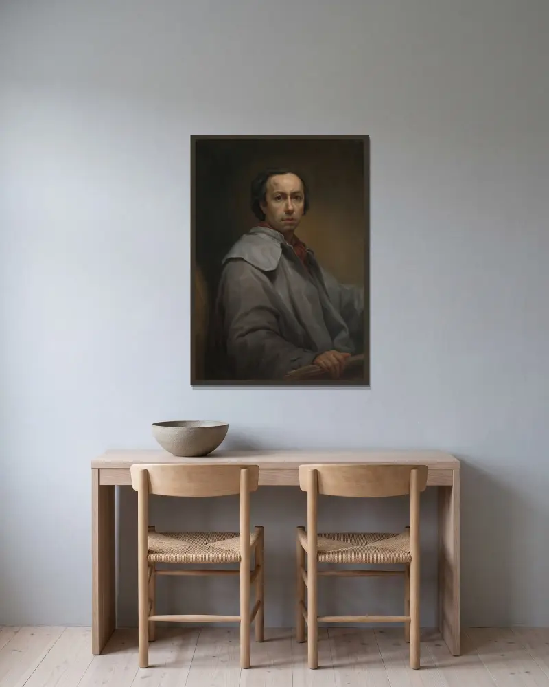Autoportrét, 1776, Anton Raphael Mengs v rámu na stěně