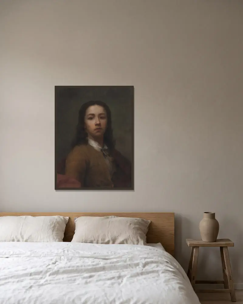 Autoportret – Nr. 1, Anton Raphael Mengs w ramie na ścianie
