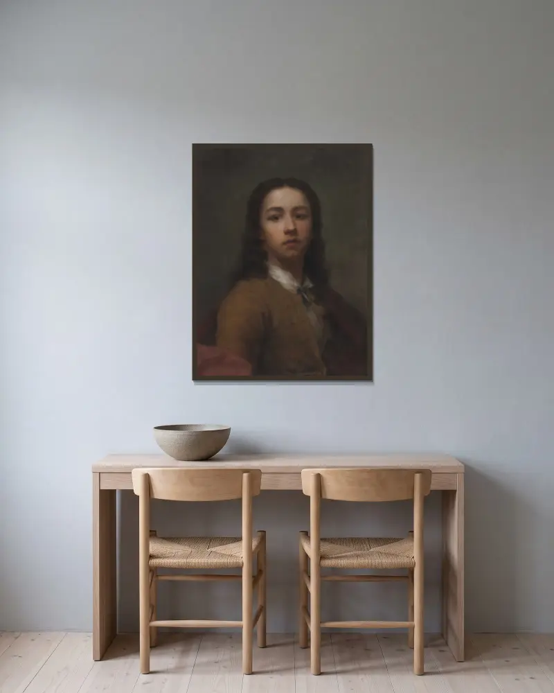 Autoportret – Nr. 1, Anton Raphael Mengs w ramie na ścianie