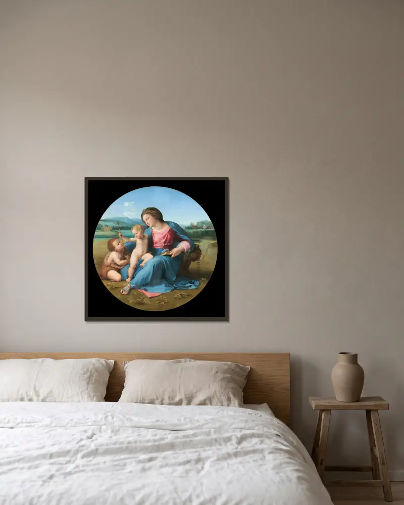 Alba-Madonna von Raphael gerahmt an einer Wand