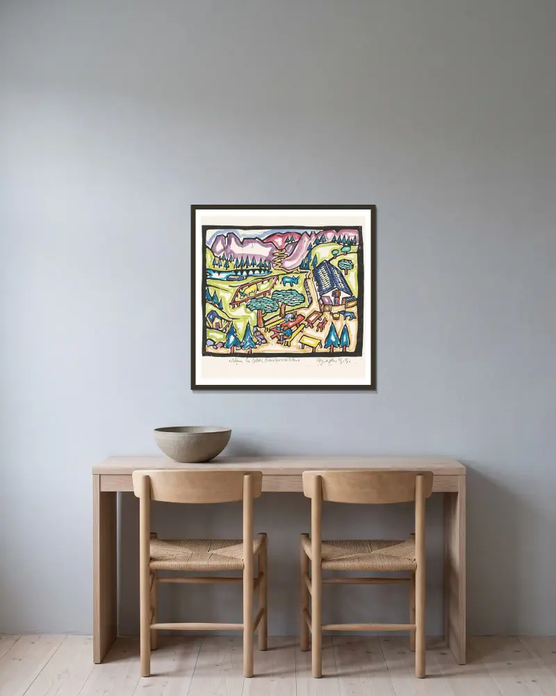 Alm in Oberösterreich von Reijer Stolk gerahmt an einer Wand