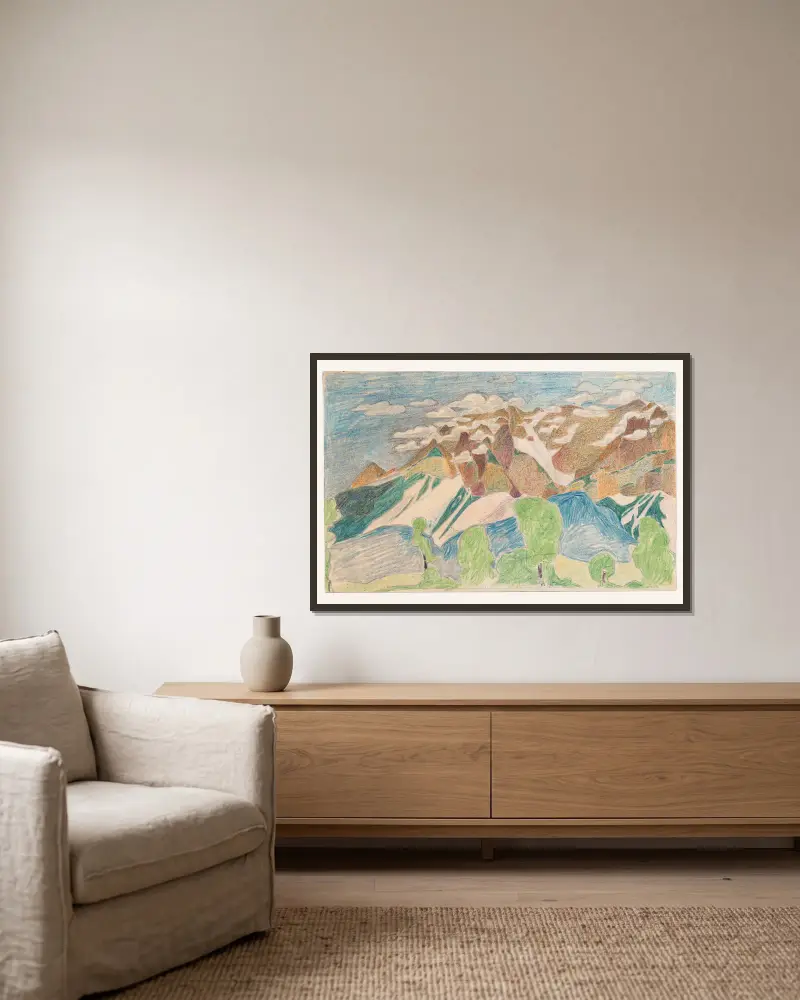 Berglandschaft von Reijer Stolk gerahmt an einer Wand