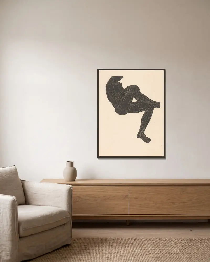 Studie der Bein- und Armmuskeln – Nr. 2 von Reijer Stolk gerahmt an einer Wand