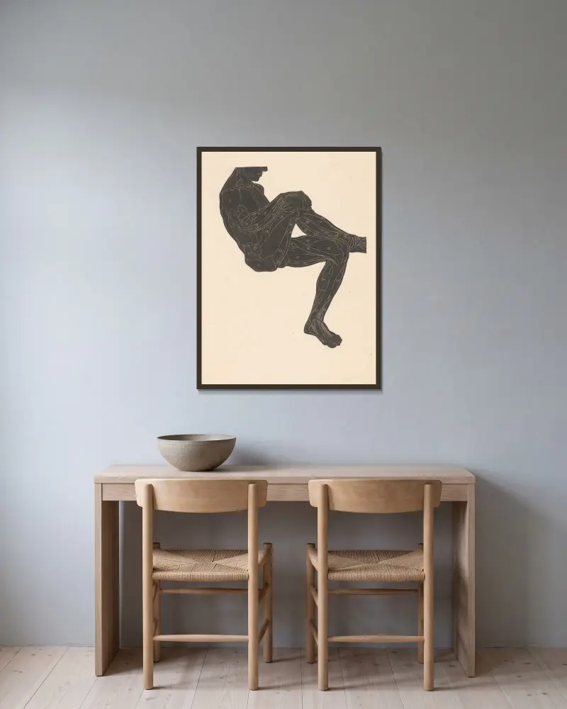 Studie der Bein- und Armmuskeln – Nr. 2 von Reijer Stolk gerahmt an einer Wand