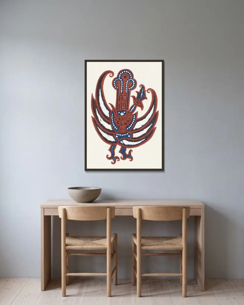 Vogel von Reijer Stolk gerahmt an einer Wand