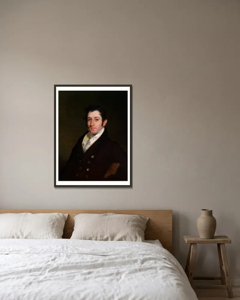 Colonel Mendes Cohen av Rembrandt Peale inramad på en vägg