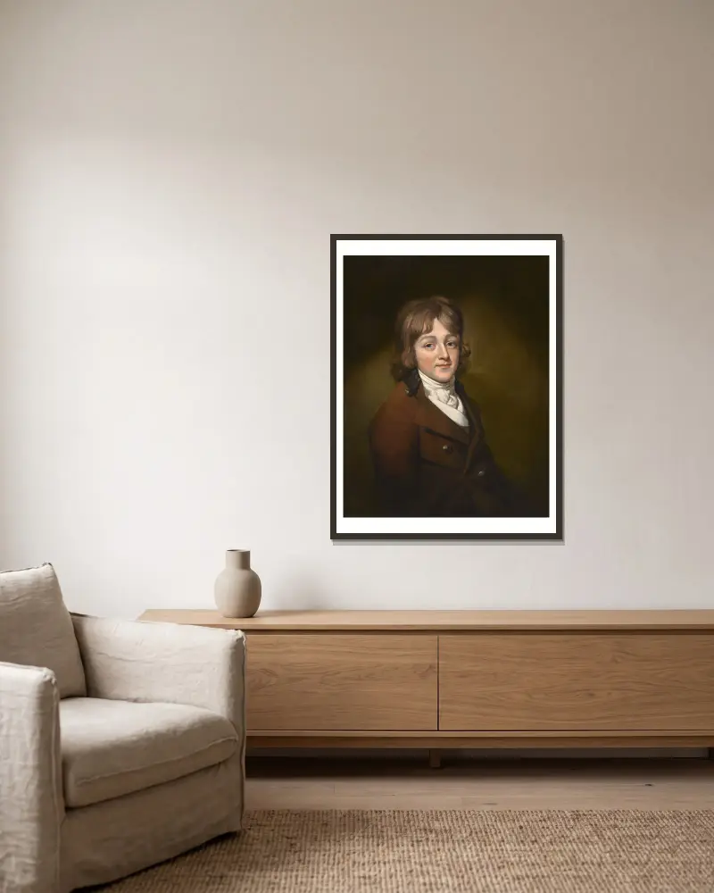 Francis Scott Key av Rembrandt Peale inramad på en vägg