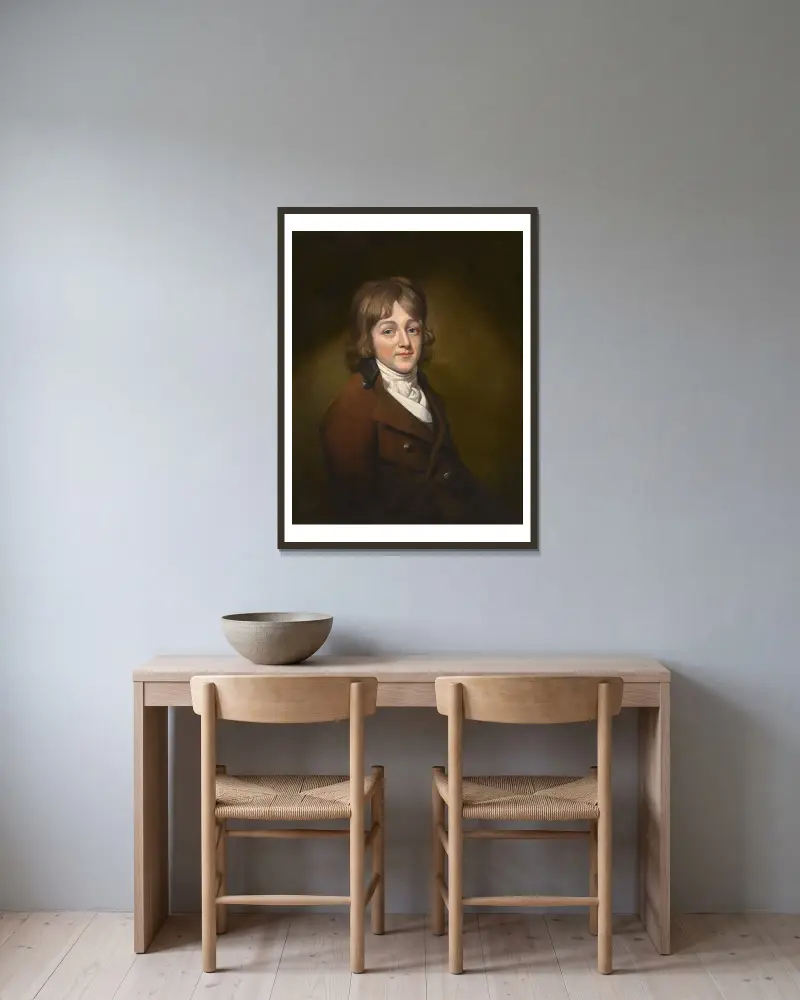Francis Scott Key av Rembrandt Peale inramad på en vägg