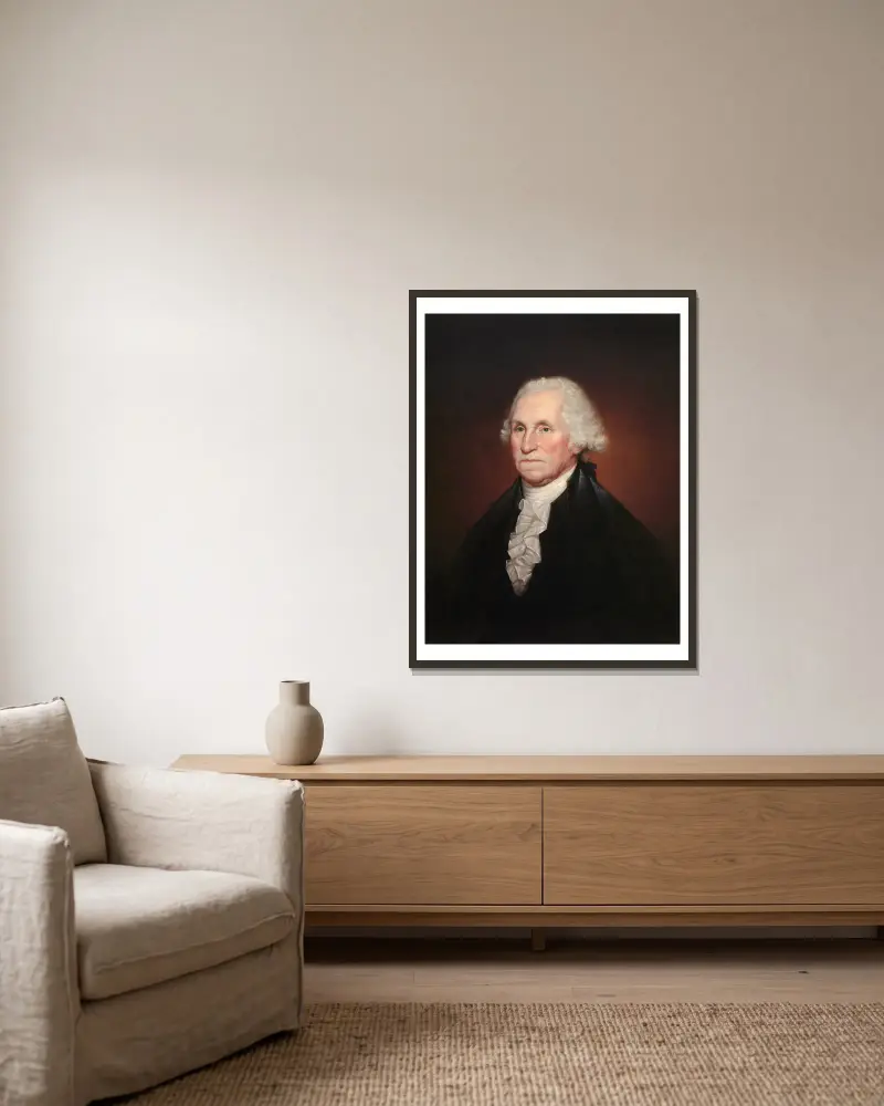 George Washington, – Nr. 1, Rembrandt Peale v rámu na stěně