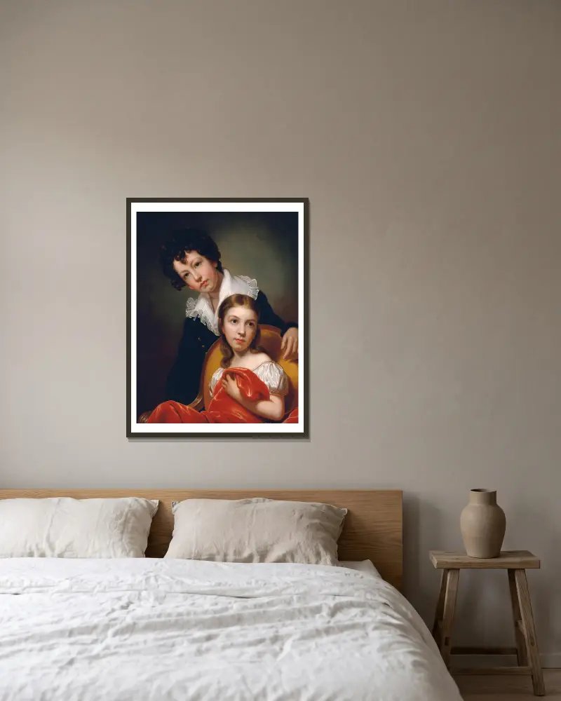 Michael Angelo und Emma Clara Peale von Rembrandt Peale gerahmt an einer Wand
