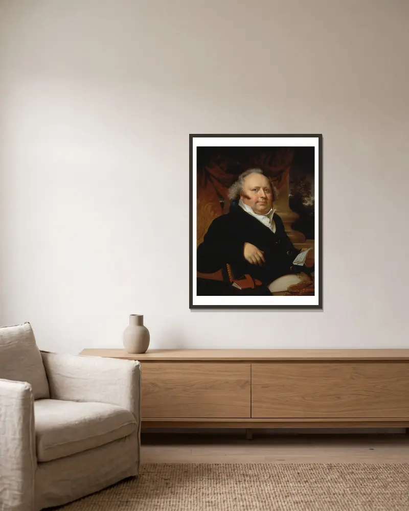 Porträtt av Jacob Gerard Koch av Rembrandt Peale inramad på en vägg