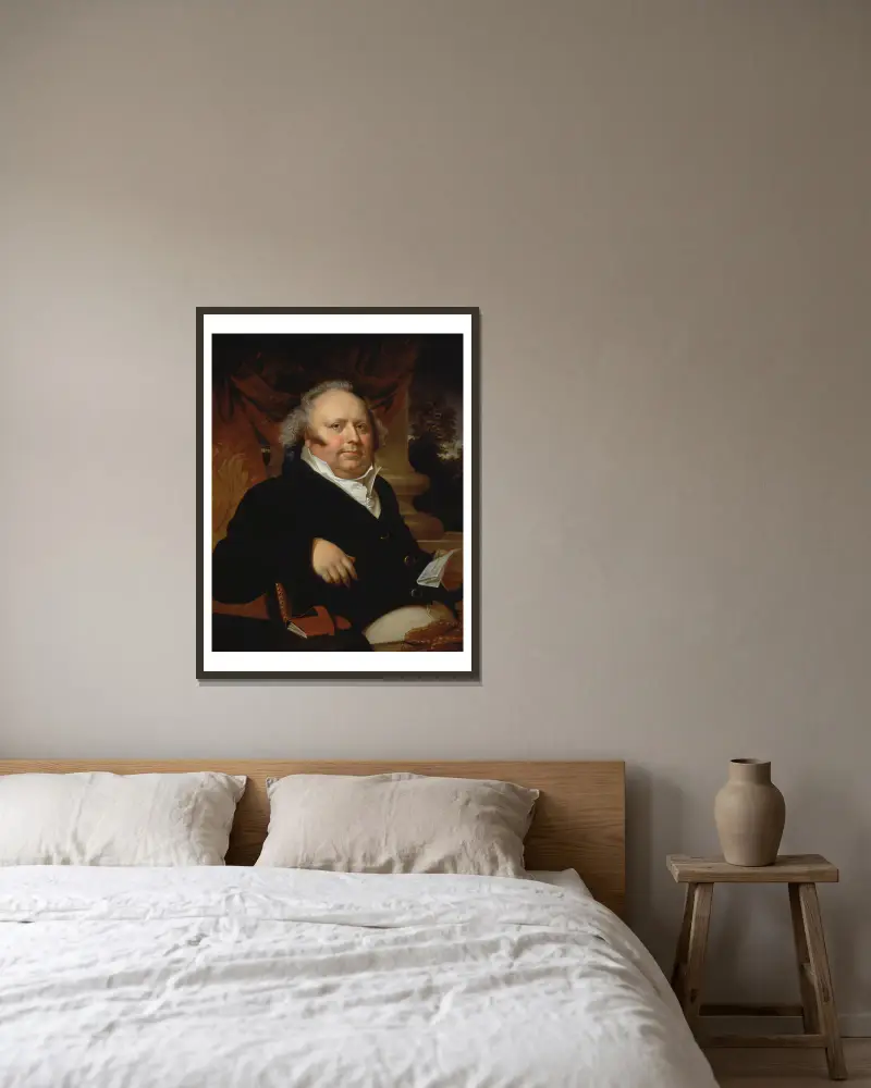 Porträtt av Jacob Gerard Koch av Rembrandt Peale inramad på en vägg