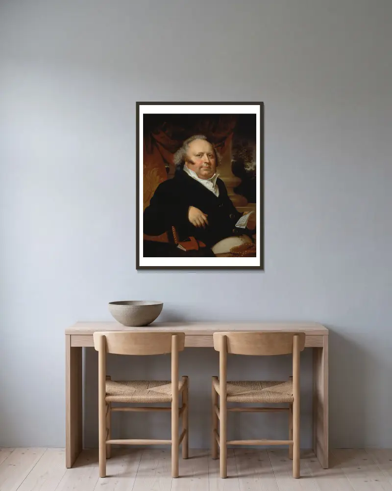 Porträtt av Jacob Gerard Koch av Rembrandt Peale inramad på en vägg