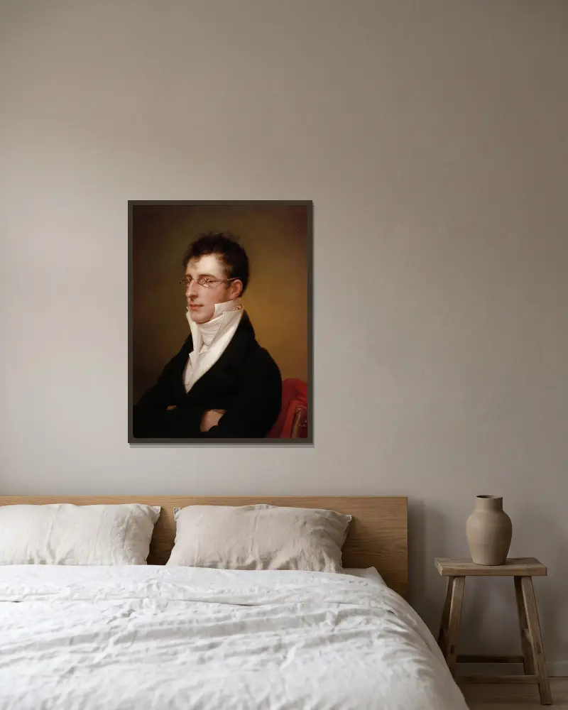 Rubens Peale av Rembrandt Peale inramad på en vägg