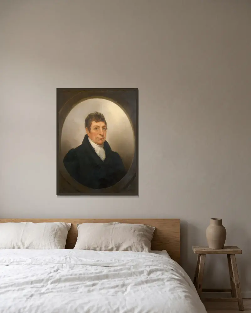 Markisen av Lafayette av Rembrandt Peale inramad på en vägg