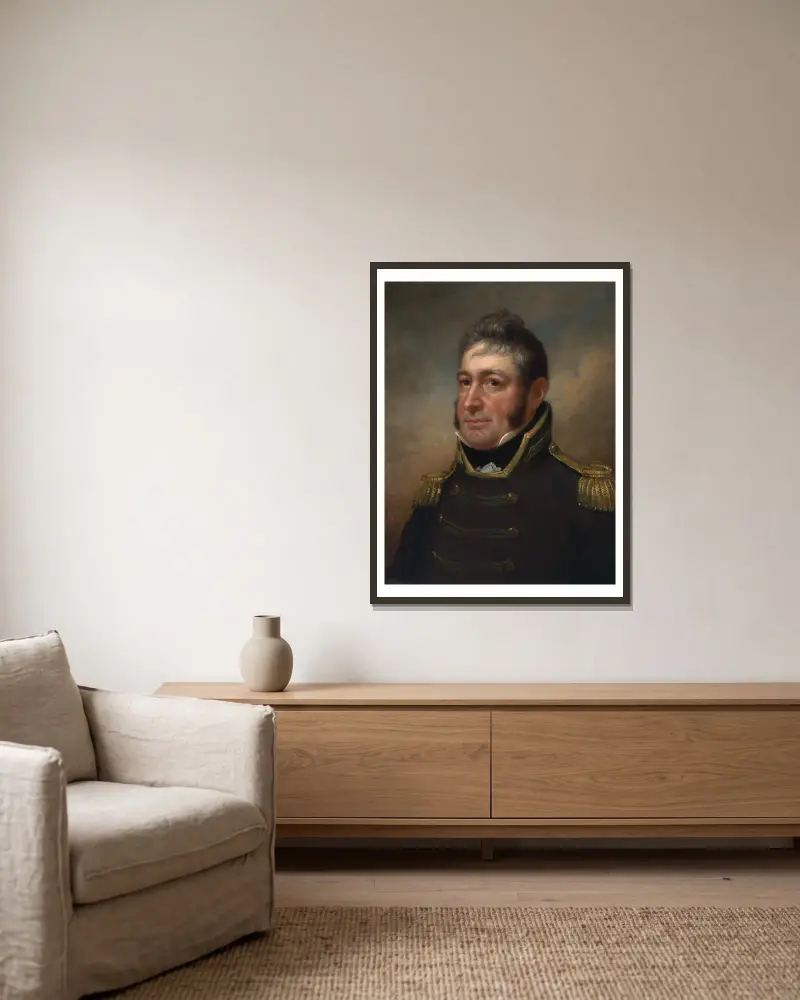 William Bainbridge von Rembrandt Peale gerahmt an einer Wand