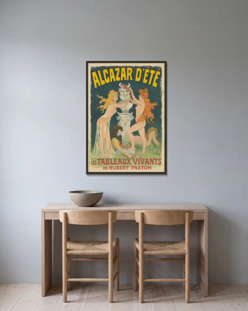 Alcazar d’Été. Żywe obrazy, René Péan w ramie na ścianie
