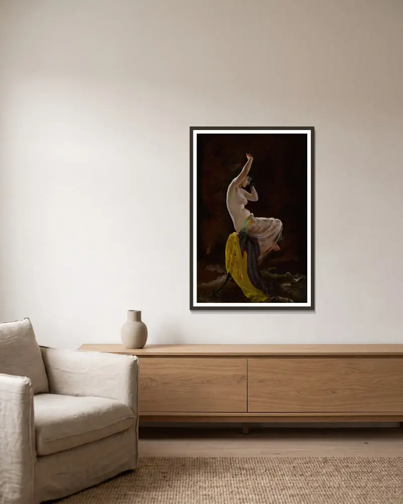 Soukromá chvíle, Luis Ricardo Falero v rámu na stěně