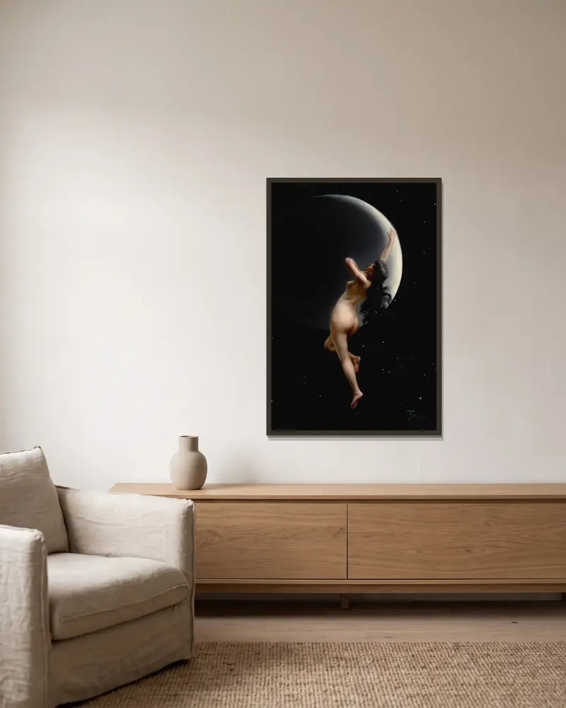 Night av Luis Ricardo Falero inramad på en vägg