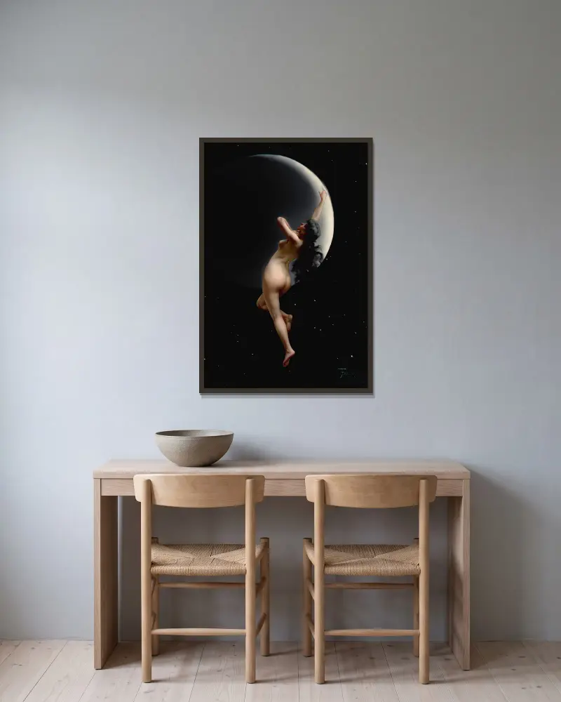 Night av Luis Ricardo Falero inramad på en vägg