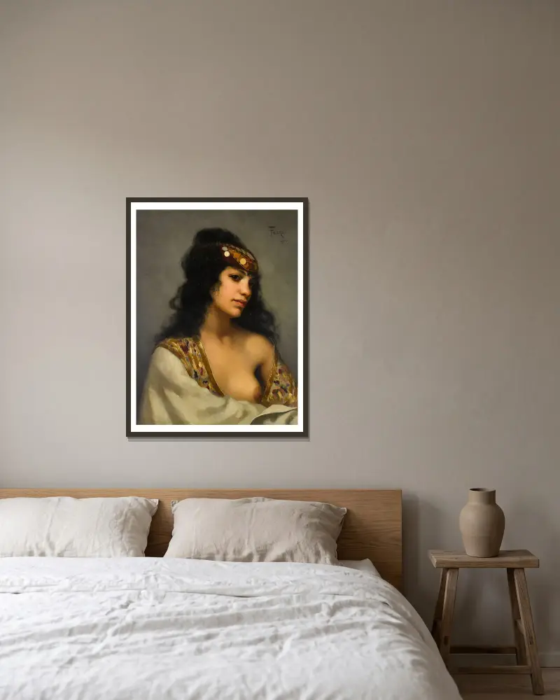Odaliska, Luis Ricardo Falero v rámu na stěně