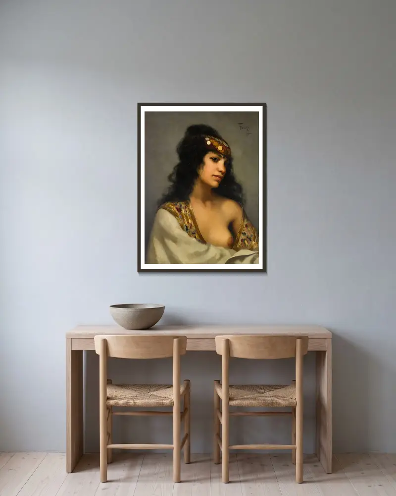 Odaliska, Luis Ricardo Falero v rámu na stěně