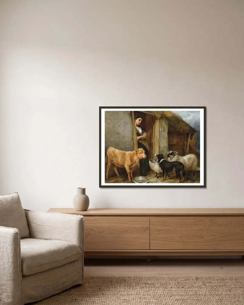 The shepherd’s home av Richard Ansdell inramad på en vägg