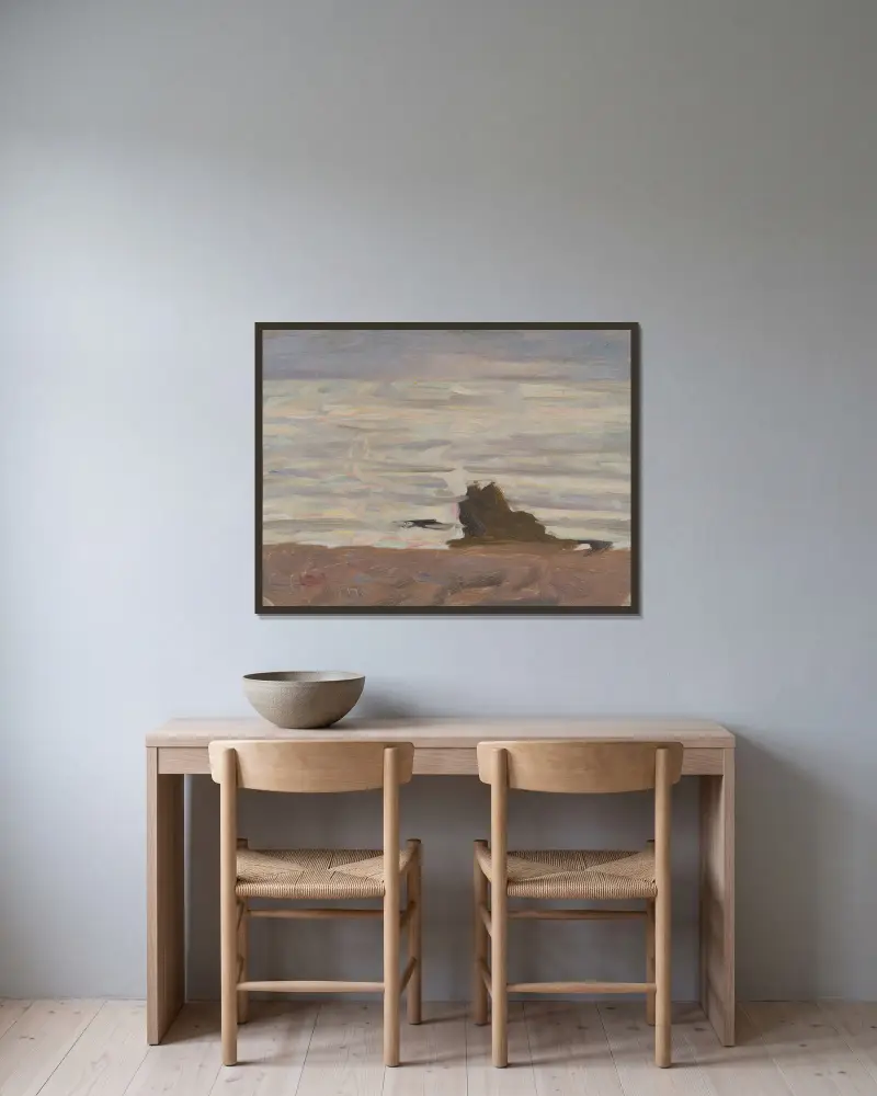 Grått hav, Arild av Richard Bergh inramad på en vägg