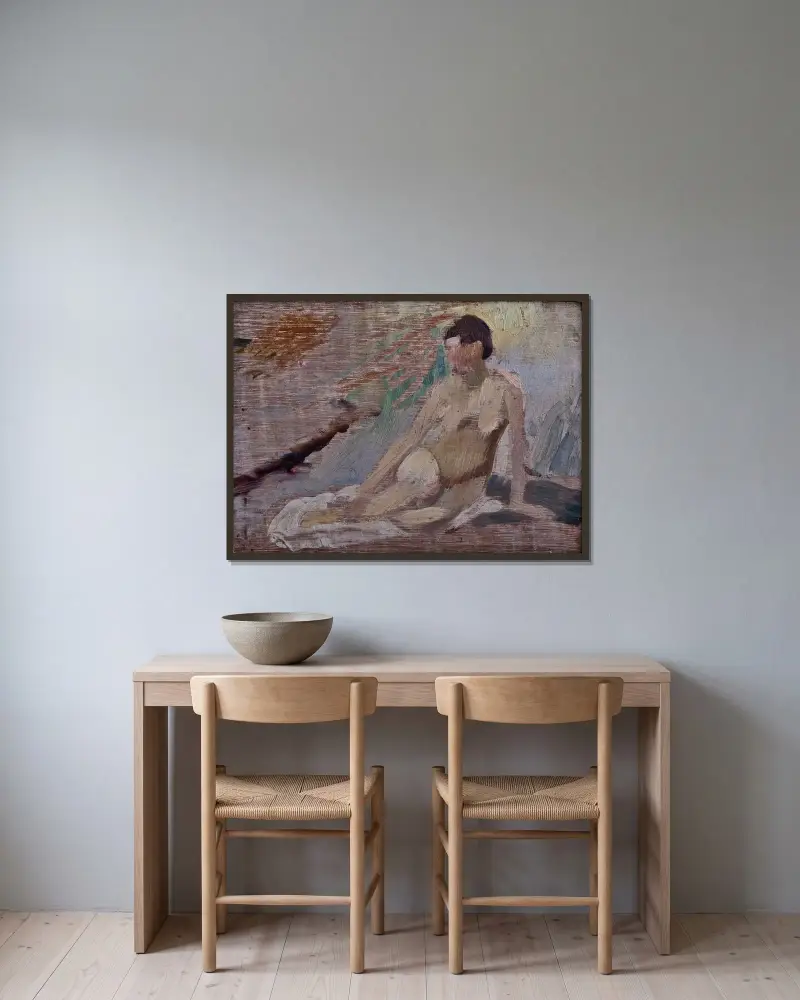 Model Study, Richard Bergh v rámu na stěně