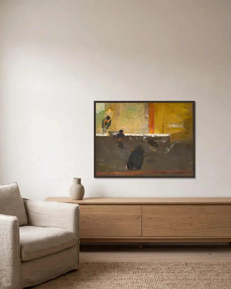 Variété av Richard Bergh inramad på en vägg