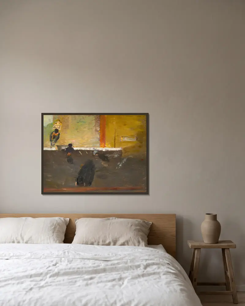Variété av Richard Bergh inramad på en vägg