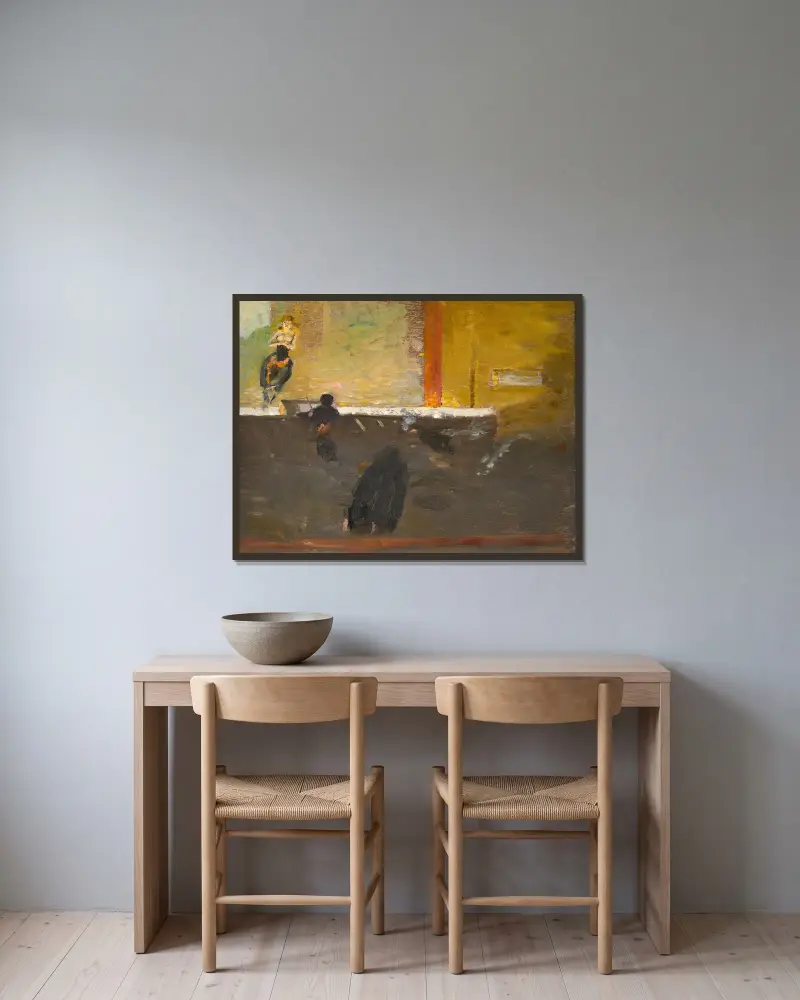 Variété av Richard Bergh inramad på en vägg