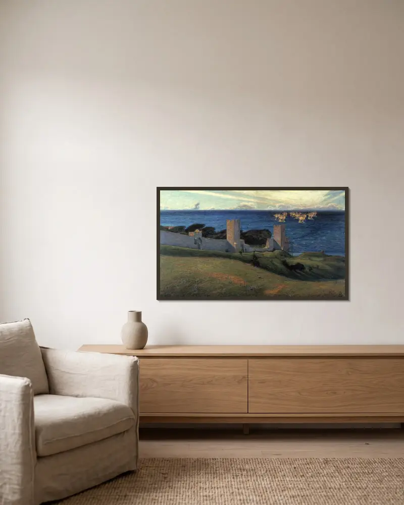 Vision. Scene from Visby, Richard Bergh v rámu na stěně