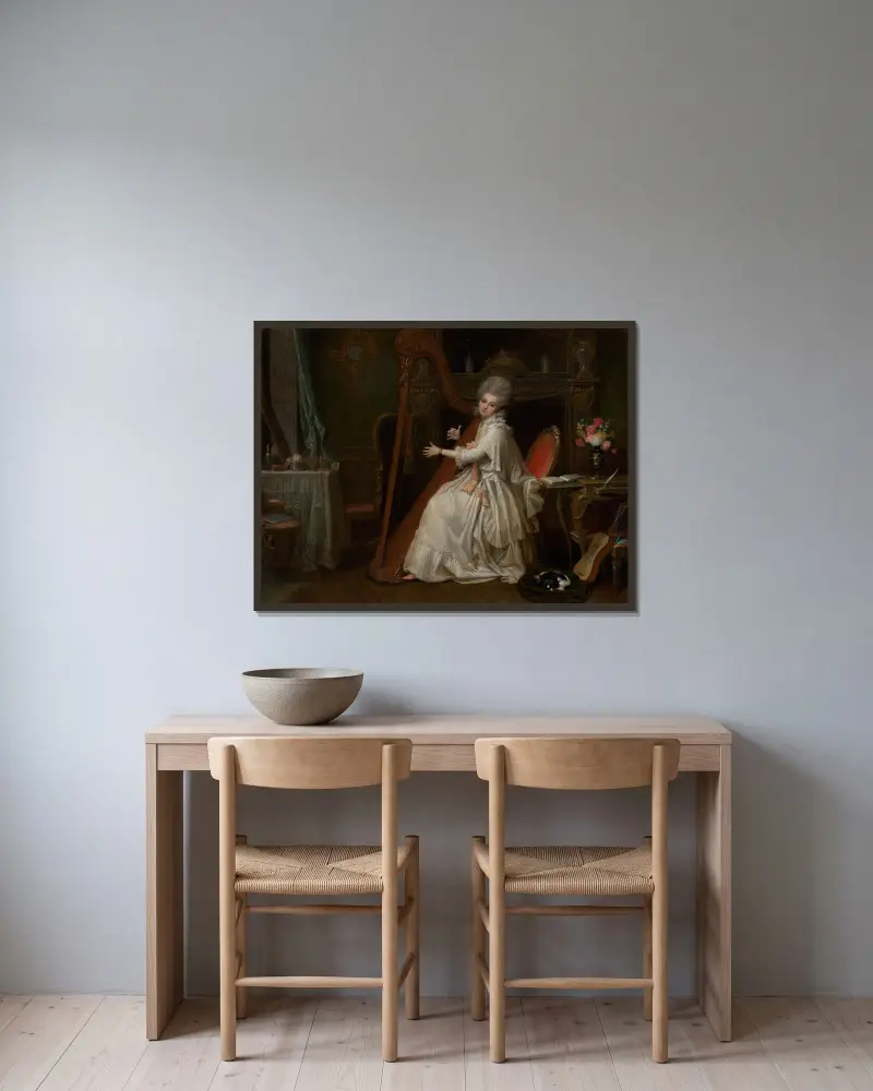Marianne Dorothy Harland, senare mrs William Dalrymple av Richard Cosway inramad på en vägg
