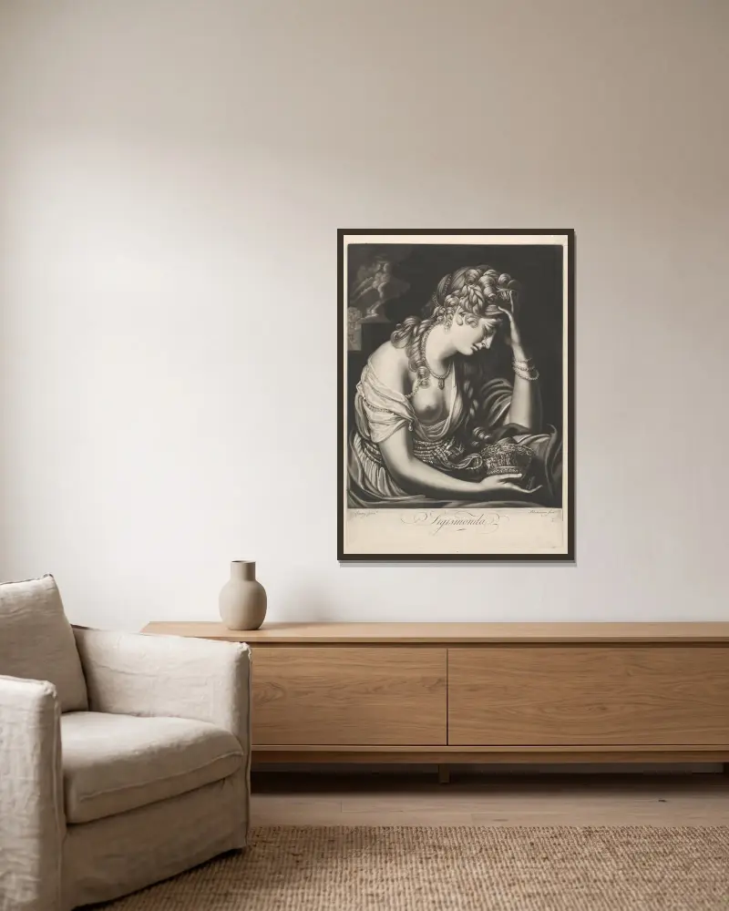 Sigismonda von Richard Cosway gerahmt an einer Wand