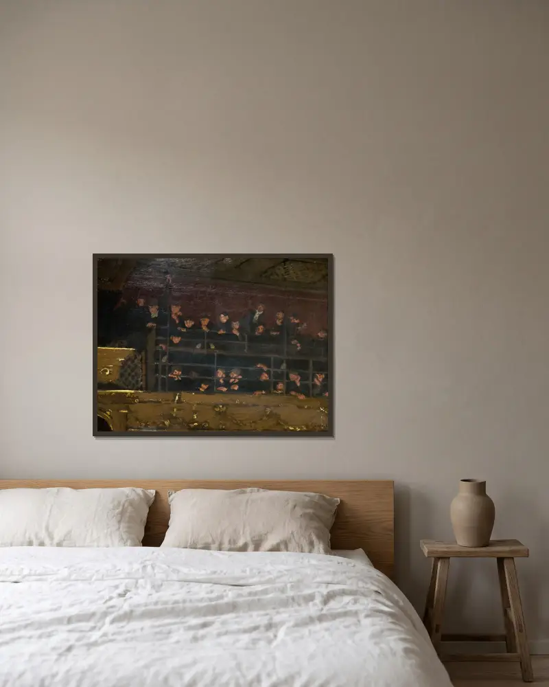 Noctes Ambrosionae, Gamle Mogulens galleri av Walter Richard Sickert inramad på en vägg