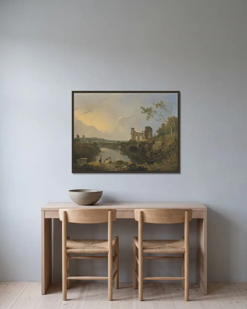 Italská krajina (ráno), Richard Wilson v rámu na stěně