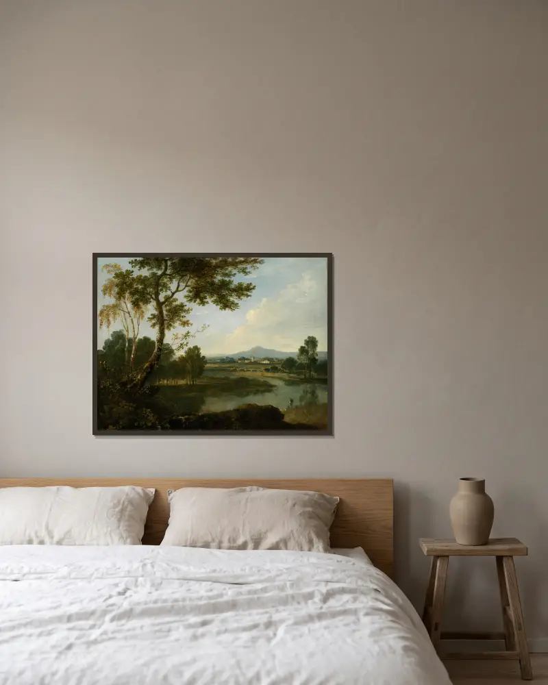 Landschaft in Italien von Richard Wilson gerahmt an einer Wand