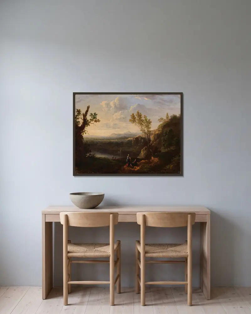 Small Landscape av Richard Wilson inramad på en vägg