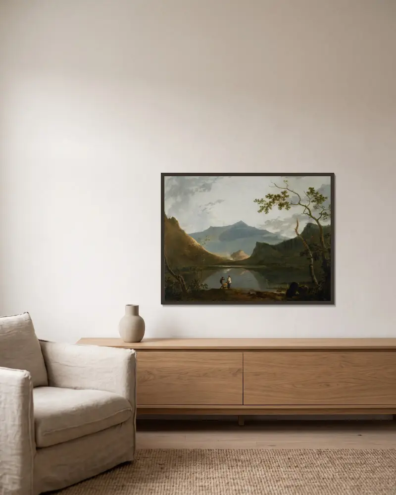 Snowdon från Llyn Nantlle av Richard Wilson inramad på en vägg