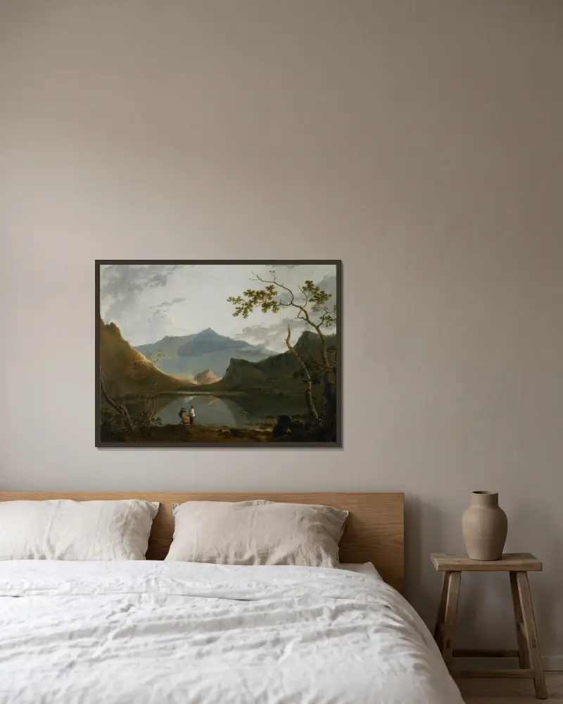 Snowdon från Llyn Nantlle av Richard Wilson inramad på en vägg