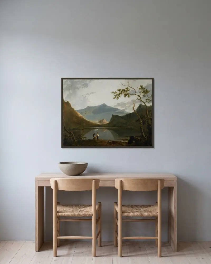 Snowdon från Llyn Nantlle av Richard Wilson inramad på en vägg